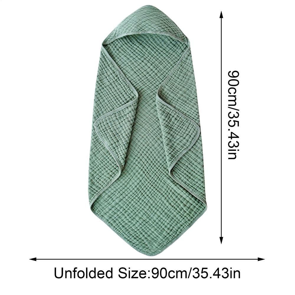

Baby Hooded Towel 35 x 35 Inch Cotton Baby Towels Quick-Drying Bathrobe for Bath Time Shower Beach Trip Daycare Home Nursery Spa