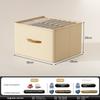 New Storage Box Home Wardrobe Layered Finishing Box Clothes Pants Fabric Drawer Folding Clothes Storage Box(Beige Medium