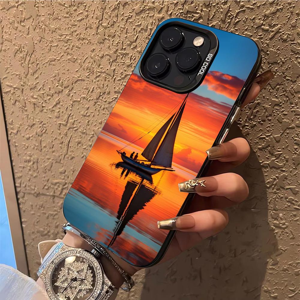 Sailing Boat Phone Case  Phone Case For iPhone 14 16 15 11 12 13 Pro Max Mini Plus Shockproof Cover