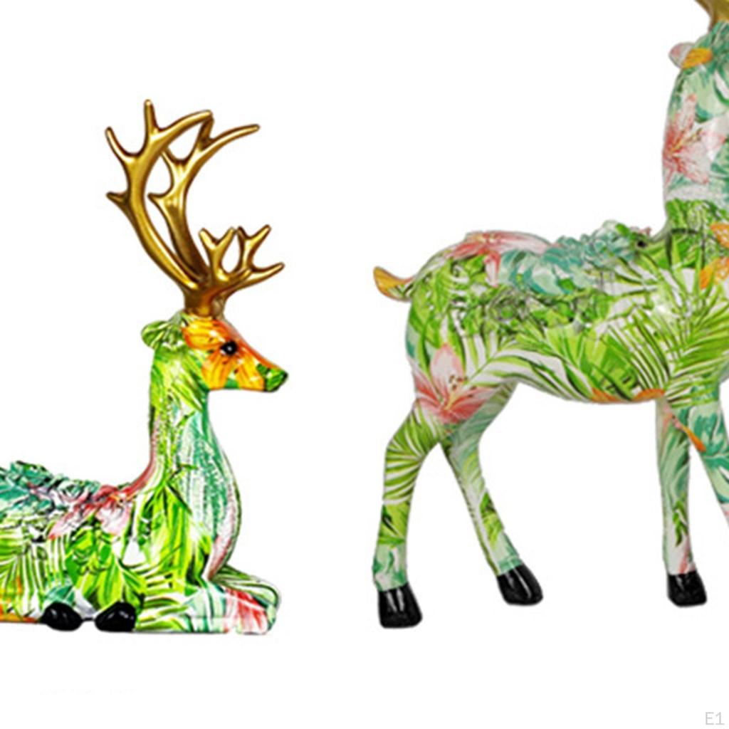 1 Dekorationszubehör Modell Rentierfiguren Skulptur für Schreibtisch