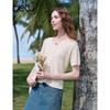 Betu Women's Sweet Hollow-Out Knit Short-Sleeve Top