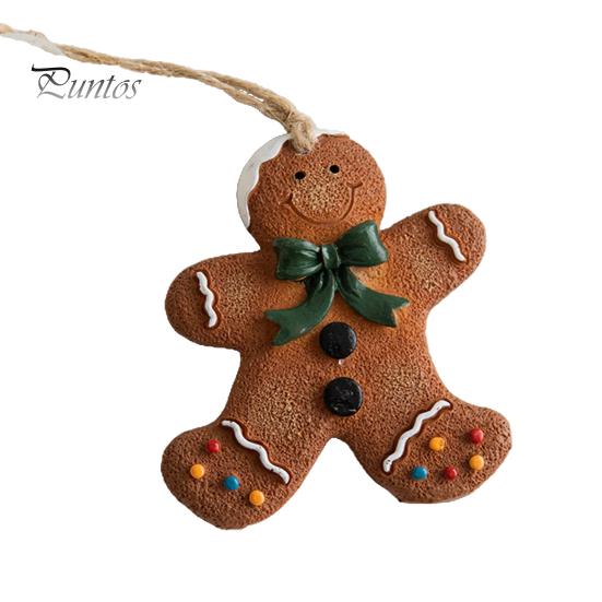 

Рождественский полимерный пряничный человечек, очаровательный орнамент с подвесным ремешком, рождественская елка, украшение, кулон