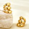 Simple Metal Multi-Layer Hollow Ear Clip Ear Cuff Earrings for Women Fashion Gold Color Claws Non Piercing Earrings Jewelry Gift