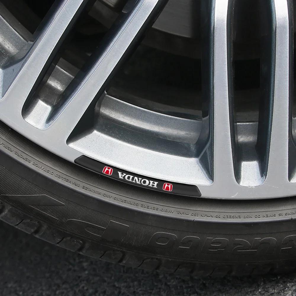 Car Hot FIT 4Pcs Car Wheel Hub Aluminium Alloy Decoration Stickers For Honda Civci CRV Accord Mugen Prelude FIT City CRZ CRX Ja