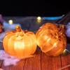 Pumpkin Lamp Glass Pumpkin Decor Starry Night Led Glass Pumpkin Set for Halloween Thanksgiving Decor Indoor Fall Decoration