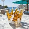 Ice Bucket for Beer Transparent Plastic Wine Cooler with Handle 4L/8L Capacity Heavy Duty Champagne Tub for Part