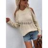 Women S Long Sleeve Crew Neck Knit Sweater Solid Color Casual Fall Winter