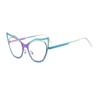 Glasses Blue Blocking Oversized Alloy Computer -1 -1.5 Screen Metal Colored Myopia Cat's Dioptersminus Feline Eye Light