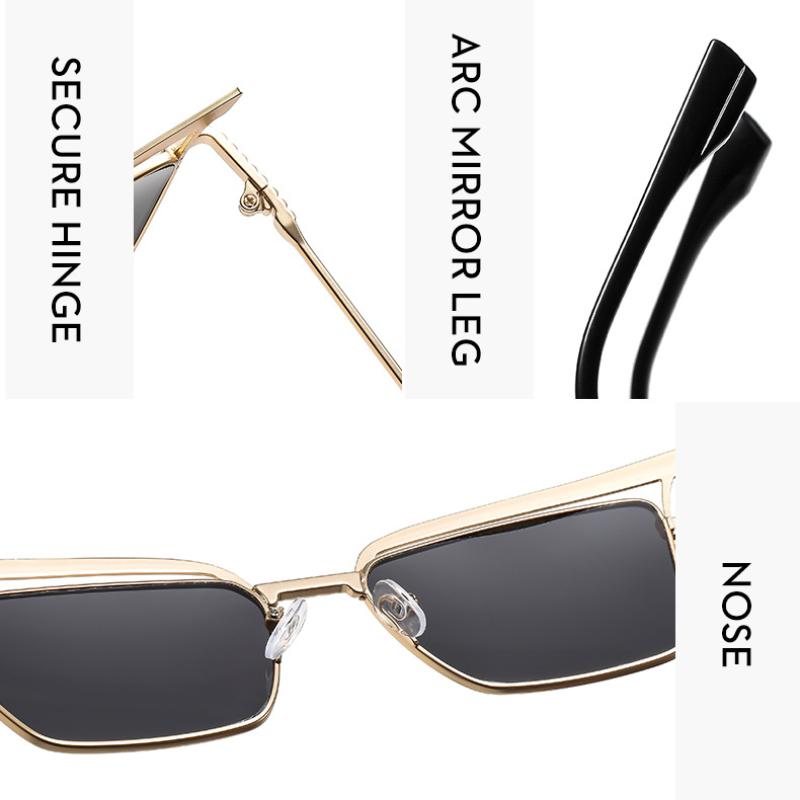 Women's sunglasses, fashionable metal cat eye sunglasses.