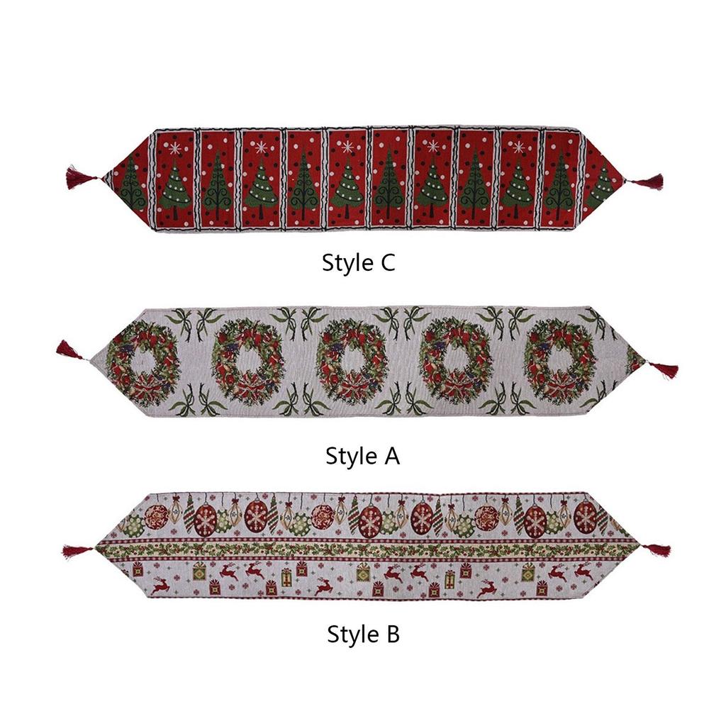 Christmas Table Runner Decorative Table Cover for Cafe Cocktails Anniversary