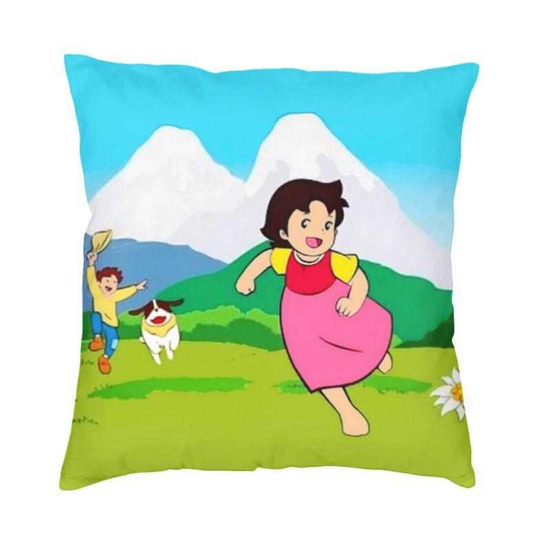 Heidi And Clara Cushion Cover Doublesided 3D Printing Alps Mountain Girl Throw Pillow Case for Sofa Pillowcase Home Decoration