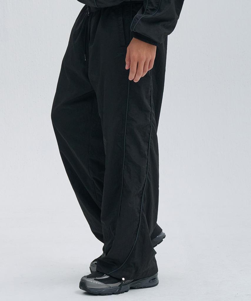 NINEZ Sporty Piping Curved Track Pants (2 Colors)