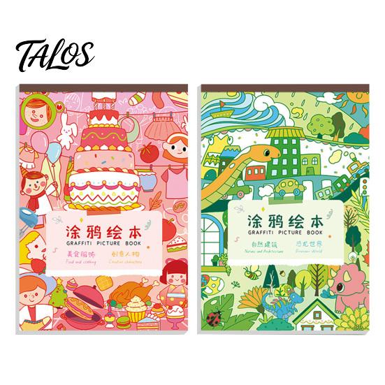 Thick Paper Coloring Sheets for Markers 2PCS Children Book, with 30 Pages, Drawing And Sketching Creative Activity Book Art Supplies, Portable