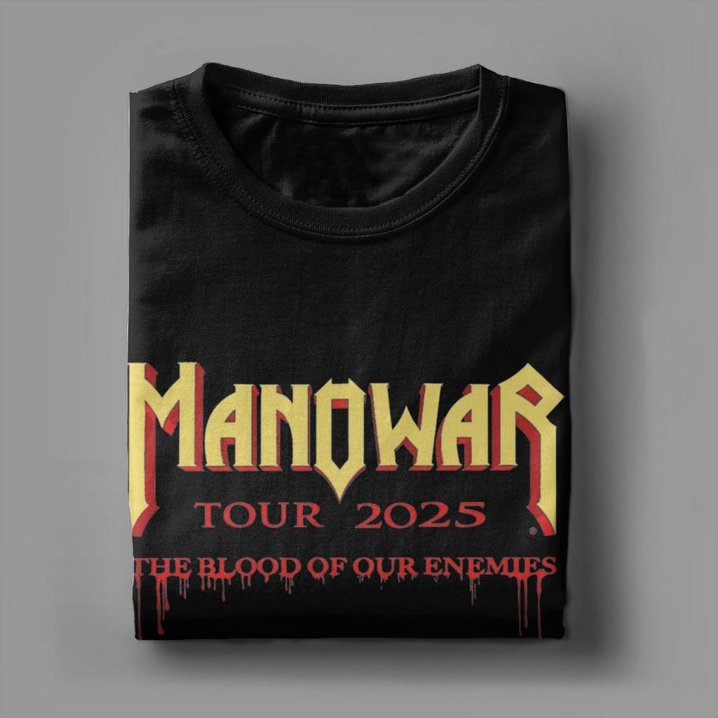 The Blood Of Our Enemies - Manowars 2025 Tour  Merch Unisex T Shirts Cotton Tee Graphic Print  T-shirt Clothes
