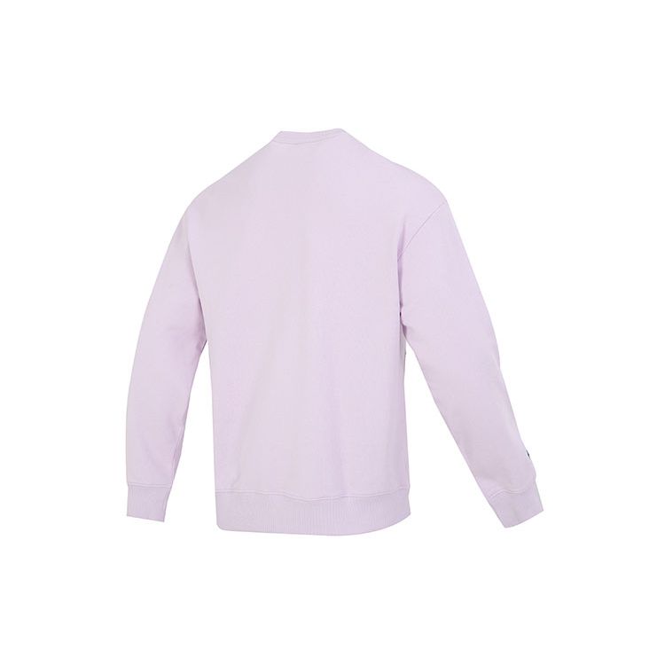 PUMA Team Badge Crew Sweatshirt Men Tops Light-Purple 677379-17