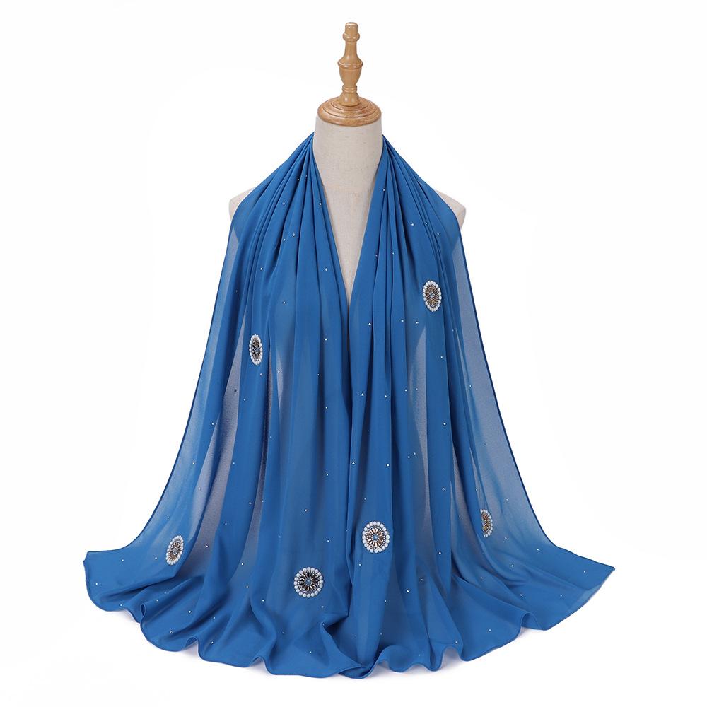 Ramadan Muslim Chiffon Plain Hijab Scarf Women High Quality Solid Color Head Inner Wraps Ladies Islamic Musulman Headband