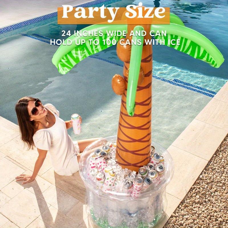 60'' Inflatable Palm Tree Cooler Beach Theme Celebration Pool Balloons Decorat Luau Hawaiian Birth Date Celebration Warm Season Drink Cooler
