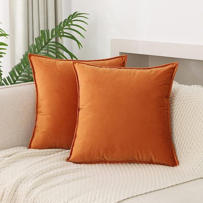 Throw Pillow Covers 16x16 Set Of 2 Velvet Decor Decorative Couch Cushion Pillowcases With Fringe Home Bed Decoration For Sofa Bedroom