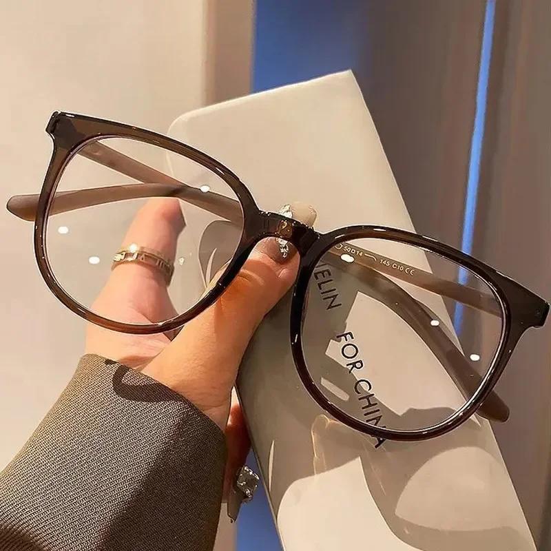 Luxury Finished Myopia Glasses for Ladies Unisex Vintage Blue Light Blocking Eyewear Fashion Women's Minus Sight Eyeglasses -4.0