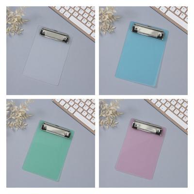 Tragbarer Mini-Dateiordner im A6-Format, dickes, langlebiges Schreib-Zwischenablage mit flachem Goldclip, einfacher Papier-Organizer