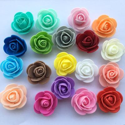 72 pz/lotto PE rosa fiori di schiuma fiore tinta unita fai da te ghirlanda artigianale fiori finti testa