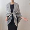 Japanese Style Checkered Linen Cotton Shawl Scarf for Women, 130x130cm - Warm Retro Literary Design