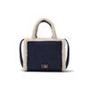 MLB 24FW New York Yankees Texture NY Logo Autumn Winter ORS07 Lamb Fleece Tote Crossbody Shoulder Bag Shopping Bag Handbag 3AORS0746-50NYD