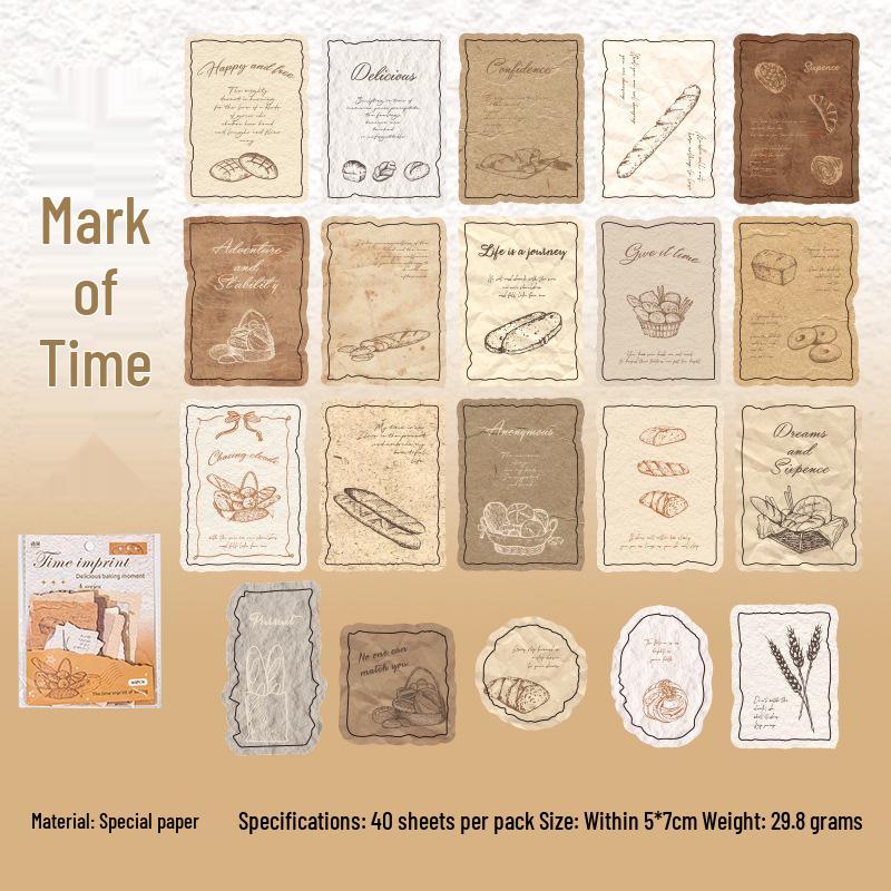 Yuxian Vintage Handwritten Notes Sticker Pack: Retro Creative Patterns for Journaling, DIY Bookmarks, Packaging, Decorations, and Collage.