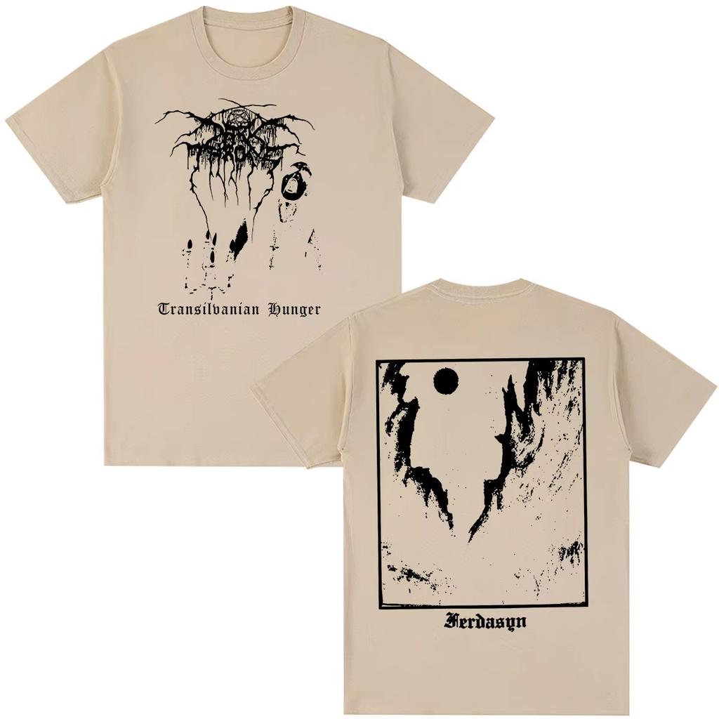 Black Metal Band Darkthrone Transilvanian Hunger Unisex Gothic Dark Style Short Sleeve Women And Men T-shirt