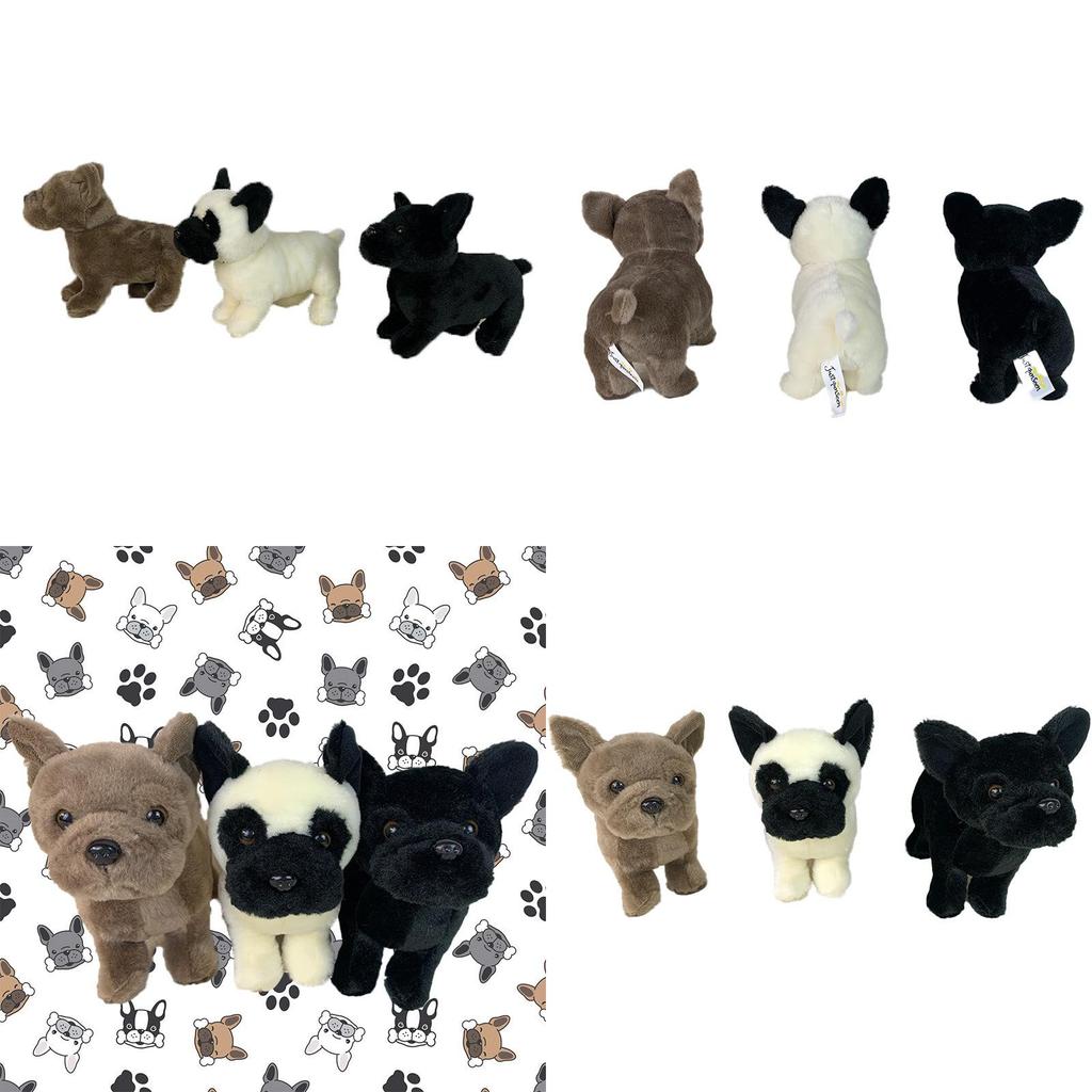 Cute Bull Terrier Plush Toy For Kids Soft And Cuddly Stuffed Animal Pet Doll Stock)