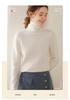 Women's High Neck Cashmere Knit Top - Soft, Fashionable, Skin-Friendly Long Sleeve Sweater