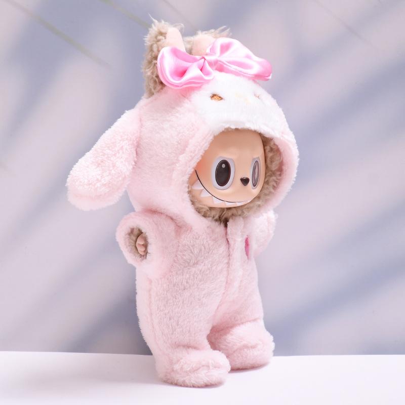 Mini Labubu 17cm Doll Fashion Outfit with Hat & Shoes for Labubu II Cultivate Sitting Party