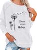 Women's Spring/Fall Sweatshirt Women's Personality Print Top Oversized Pullover Sweatshirt Versatile Sweatshirt