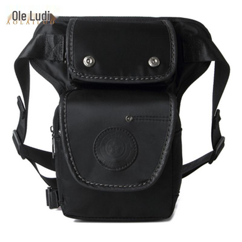Retro Men s Multi-Pocket Canvas Leg & Crossbody Sports Bag
