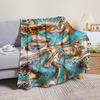 Deformed Leopard Print Blanket Reversible Flannel Throw for Quirky Style AllSeason Comfort Abstract Animal Gift