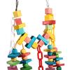 Colorful Parrot Cage Wood Chew Bite Toys Pet Bird Hanging Swing Scratcher Perch