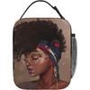 Sac à déjeuner Afro-Américaine Afro Femme Portable Isolé Boîte à Lunch Femmes Réutilisable Thermique Sacs Bento pour Voyage Pique-Nique Travail