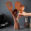 Mei Chu Natural Ebony Wood Kitchen Utensils