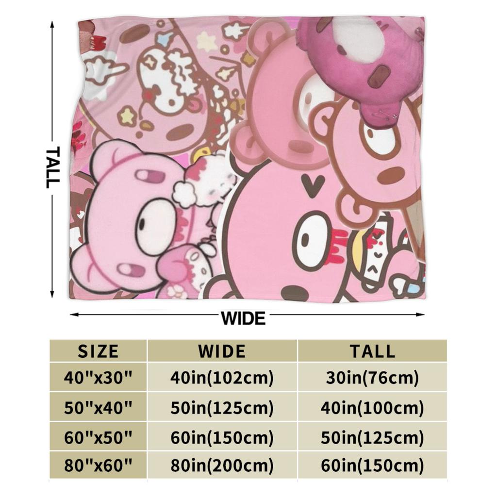 Gloomy Bear Soft Blanket Child Plush Bedding Throws Funny Home Decor Flannel Bedspread Sofa Bed Cover