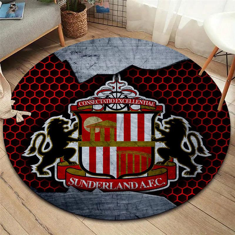 Sunderland A.F Round Area Rug,Carpet Rug for Living Room Bedroom Sofa Playroom Decor,Non-slip Floor Mat