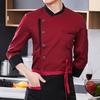 Kochuniform-Schürzenset: Stehkragen, Kurzarm, knitterfrei, mit mehreren Taschen, Patchwork-Design, professionell.