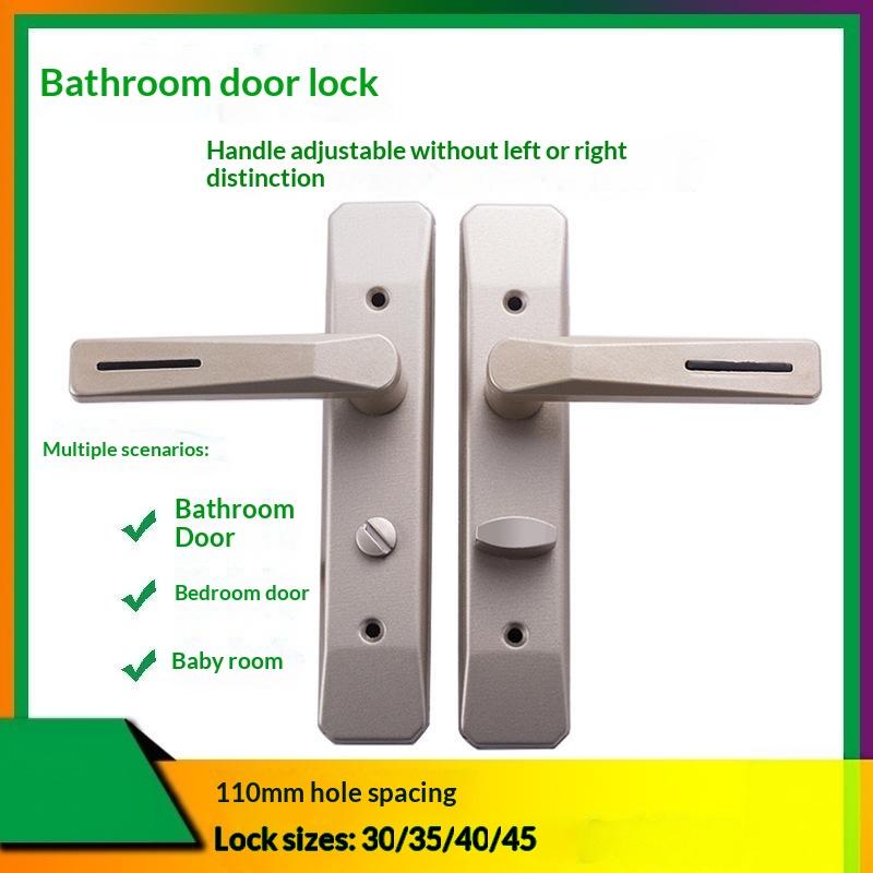 1 Set Door Knob Lock Room Door Handle Locked Aluminum Alloy High-Grade Handle Lock Bedroom Bathroom Accessories