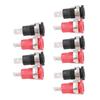 10Pairs 4mm Banana Socket Safe Return Type Red Black Nickel Plated Banana Socket for Electronic Indu