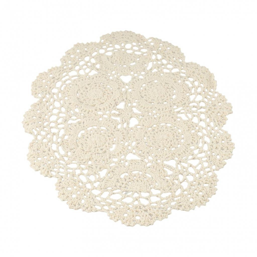 Placemat Home Decoration Oval Vintage Hand Crochet Cotton Lace Doilies