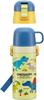Skater Stainless Steel Water Bottle 2way Direct Drinking 420ml Cup Drinking 350ml Dinosaur Picture Lightweight Type Boys Dinosaur Small Capacity Type