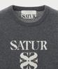 Seteo Basic Logo Jacquard Crew Neck Knit Charcoal