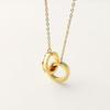 2026 Classic Double Ring Necklace, Double T Necklace Vacuum, Just Intercolor Pendant Simple and Fashionable