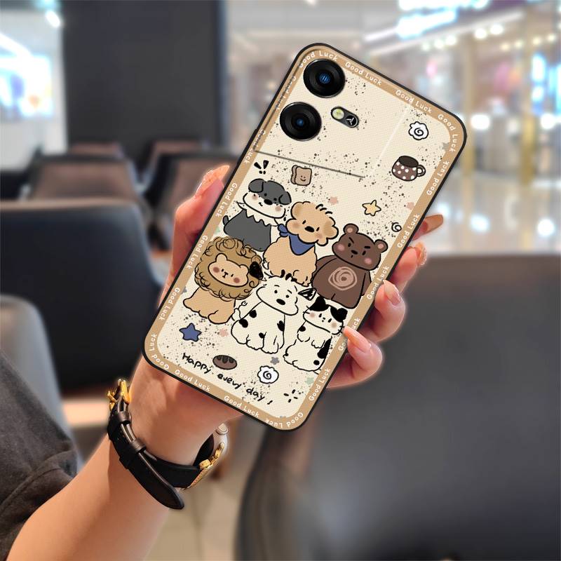 Shockproof TPU Phone Case For Tecno Pova Neo3/LH6N Phone Pouch Full Wrap Back Cover Cartoon Anti-dust Waterproof Durable