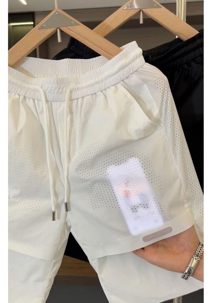 Men's Summer Quick-Dry Ice Silk Sports Set - Short Sleeve & Shorts
