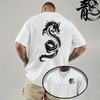 Hot Sale Unisexs Tshirt High Quality Dragon Print Cotton Short Sleeve Top Spring Summer Daily Casual Fashion Oversize Tees